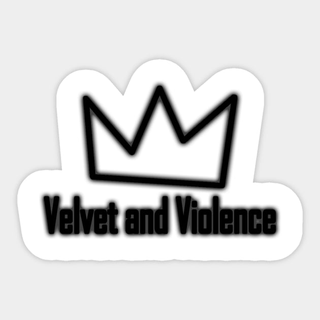 Velvet and Violence - Black Variant Sticker by The Blood Crow Stories Official Merchandise